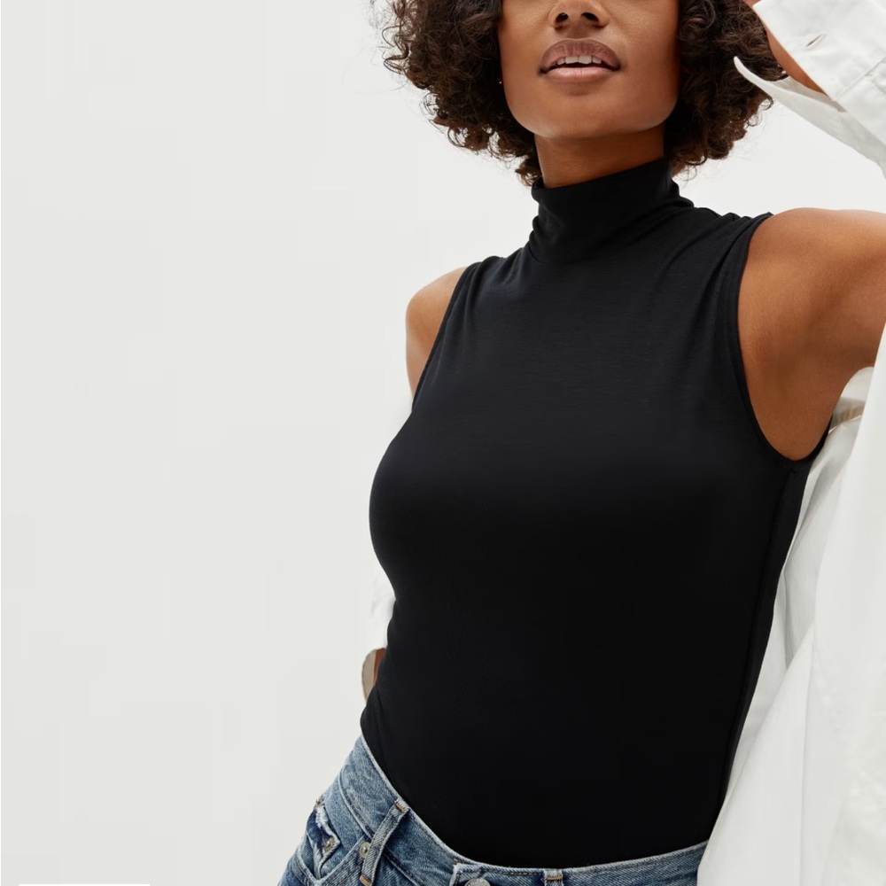 NWT Everlane The Luster Mockneck Tank Bodysuit